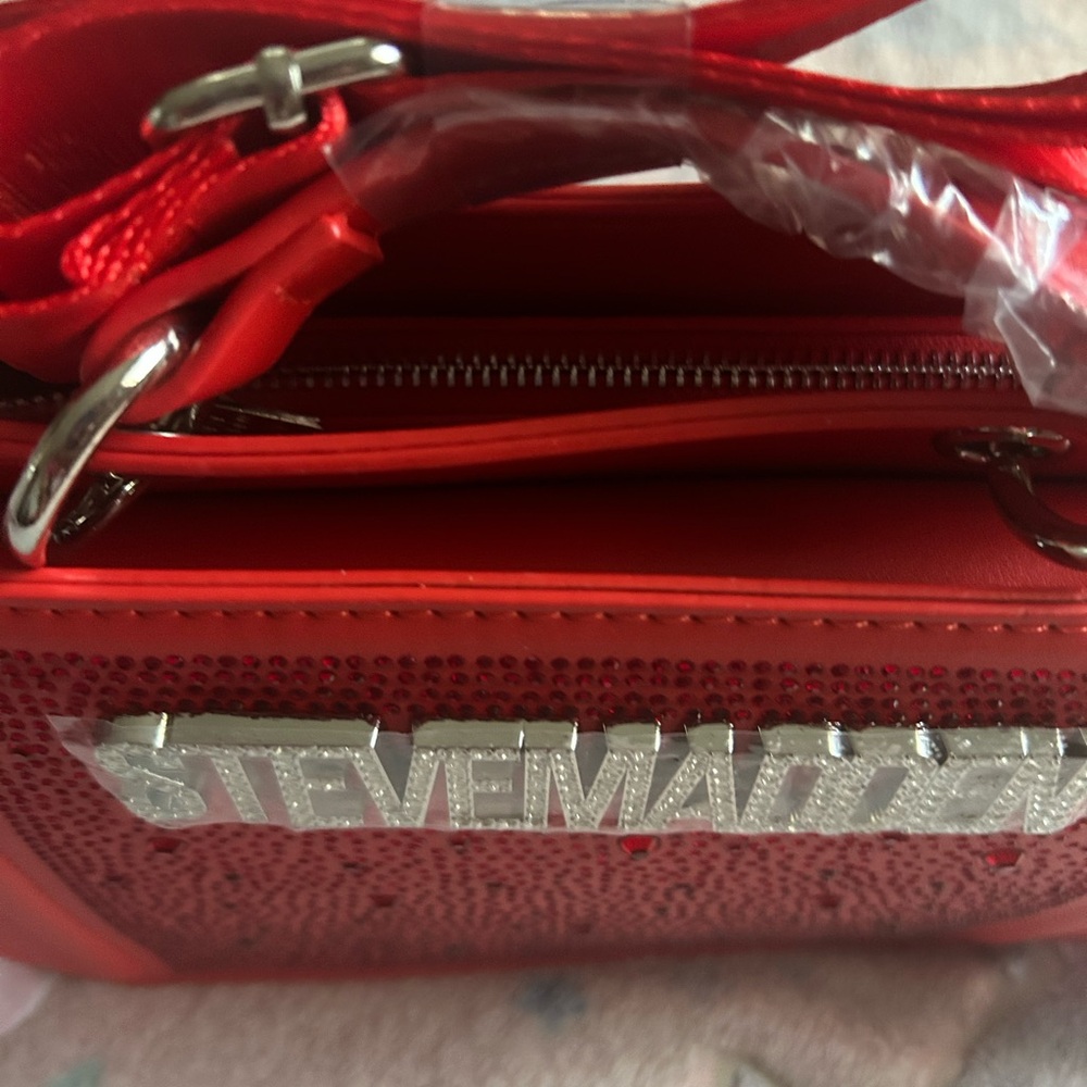 Steve Madden Sparkling Red Handbag New With Tag - Picture 8 of 8